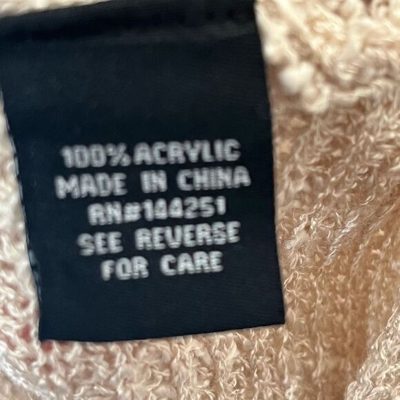 Moon & Madison Sz L Tan Twist Back Sweater Vneck - Picture 11 of 12